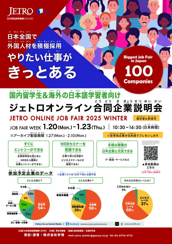 【ジェトロオンライン合同企業説明会2025冬】チラシのサムネイル